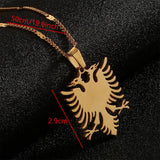Albania Eagle Pendant Necklaces Ethnic Women Men Jewelry