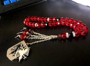 Albania Flag Necklace Ring T Shirt Patch Pin Kosovo Beads