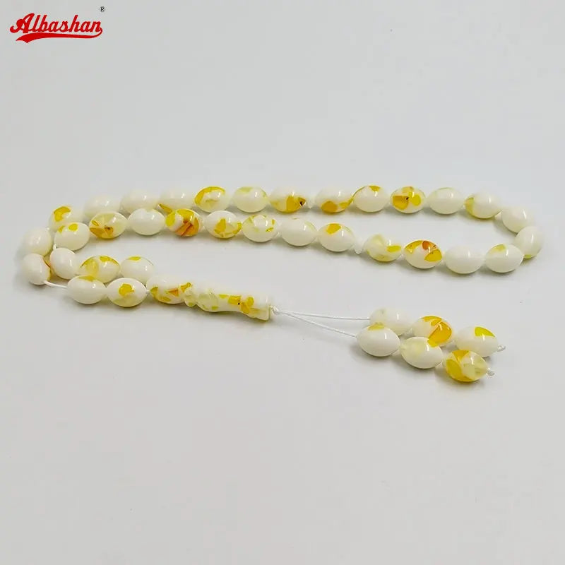 Albashan Beige Resin Tasbih Muslim Rosary Gift For Men