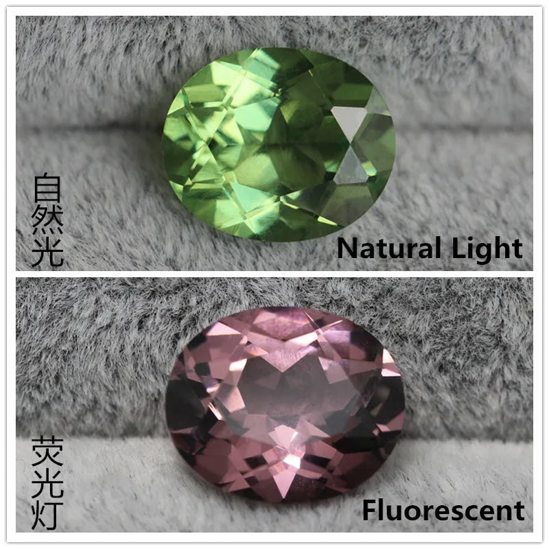 Alexandrite Chrysoberyl Gemstone Beads Oval Shape DIY Jewelry