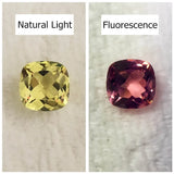 Alexandrite Loose Stone Yellow-Red Square Cushion Cut