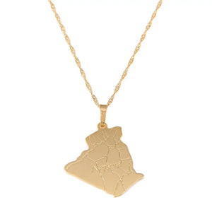 Algeria Map Pendant Necklace Jewelry Map Of Algeria Charm Jewelry