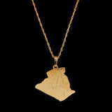 Algeria Map Pendant Necklace Jewelry Map Of Algeria Charm Jewelry
