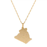 Algeria Map Pendant Necklace Jewelry Map Of Algeria Charm Jewelry