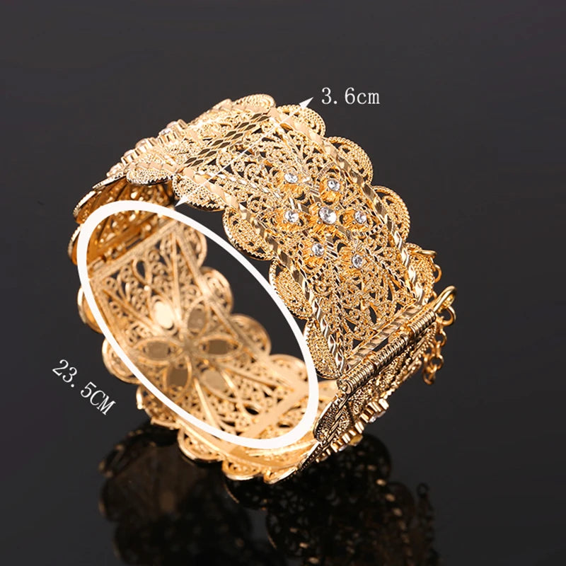 Algeria Wedding Bridal Bangles Open Cuff Bracelets