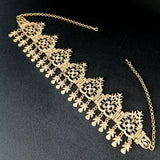 Algerian Bridal Hair Jewelry Crystal Hair Chain Star Moon Shape Silver