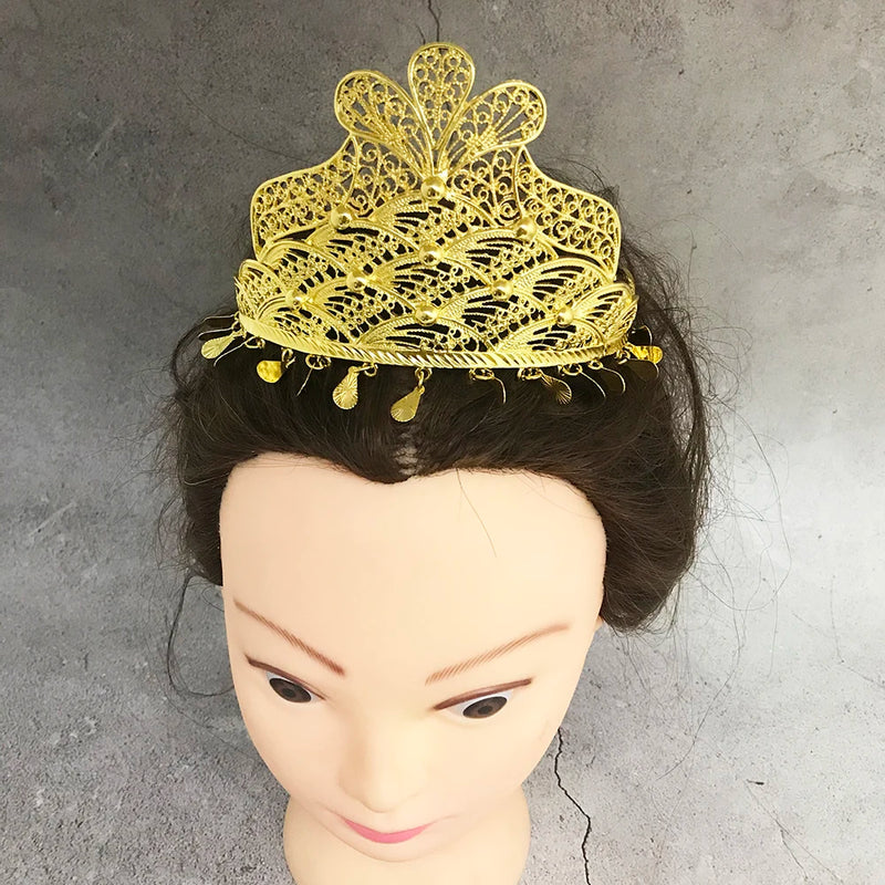 Algerian Ethnic Bride Crown Metal Hair Hoop Jewelry