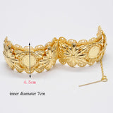 Algerian Metal Flower Bracelet Ladies Cuff African Ethnic Wedding Jewelry