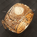 Algerian Metal Flower Bracelet Ladies Cuff African Ethnic Wedding Jewelry