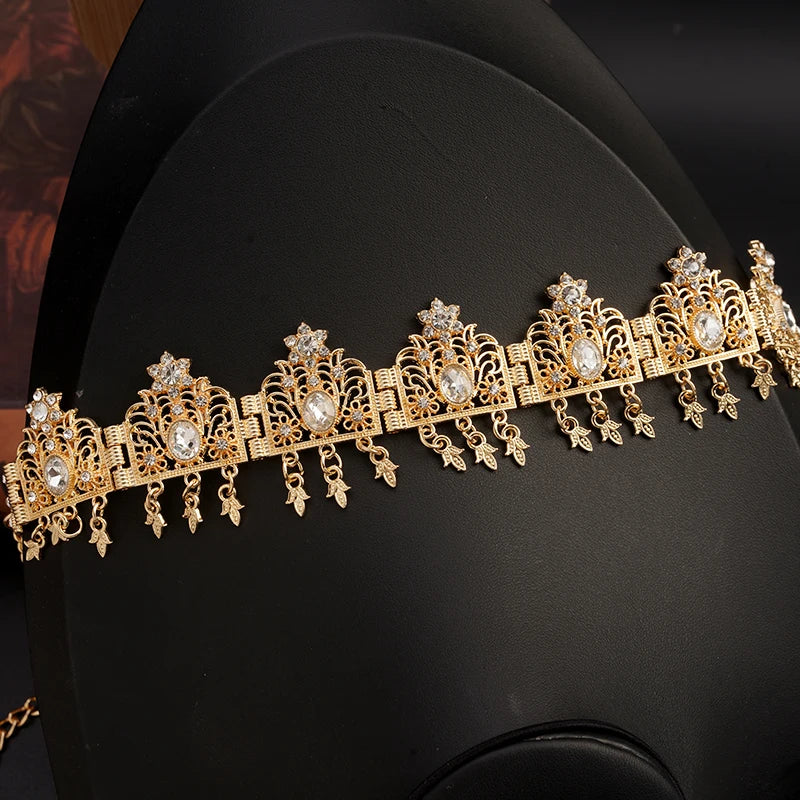 Algerian Moroccan Bridal Headband Arabic Wedding Crown Bridesmaid Jewelry