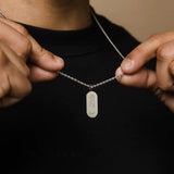 Alhamdulillah Moon Necklace Men Stainless steel Pendant Muslim Arab Jewelry