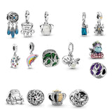 Alice Series Dream Catcher 925 Silver Beads Charm for Bracelet Jewelry Making