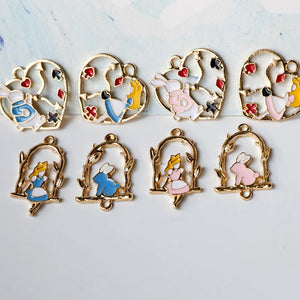 Alice in Wonderland Rabbit Love Pendant DIY Jewelry Set