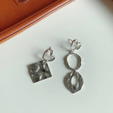 Alien 925 Silver Sterling Earrings Asymmetry Irregular Earrings For Women