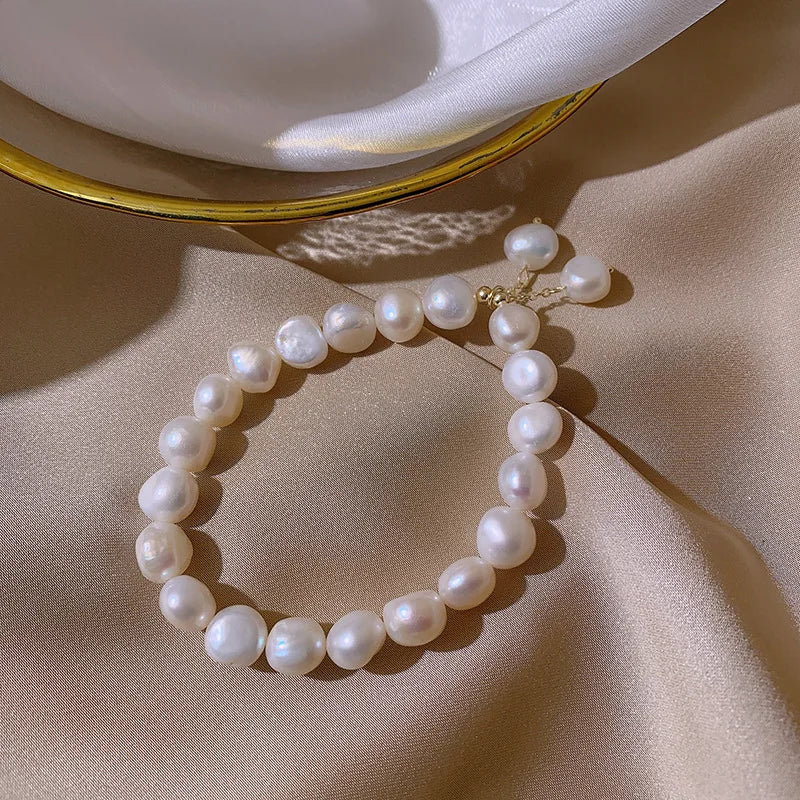 Alien Baroque Freshwater Pearl Bracelet - Women Charm Bracelet
