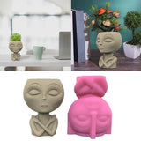 Alien Gypsum Flower Pot Silicone Resin Mold