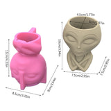 Alien Gypsum Flower Pot Silicone Resin Mold