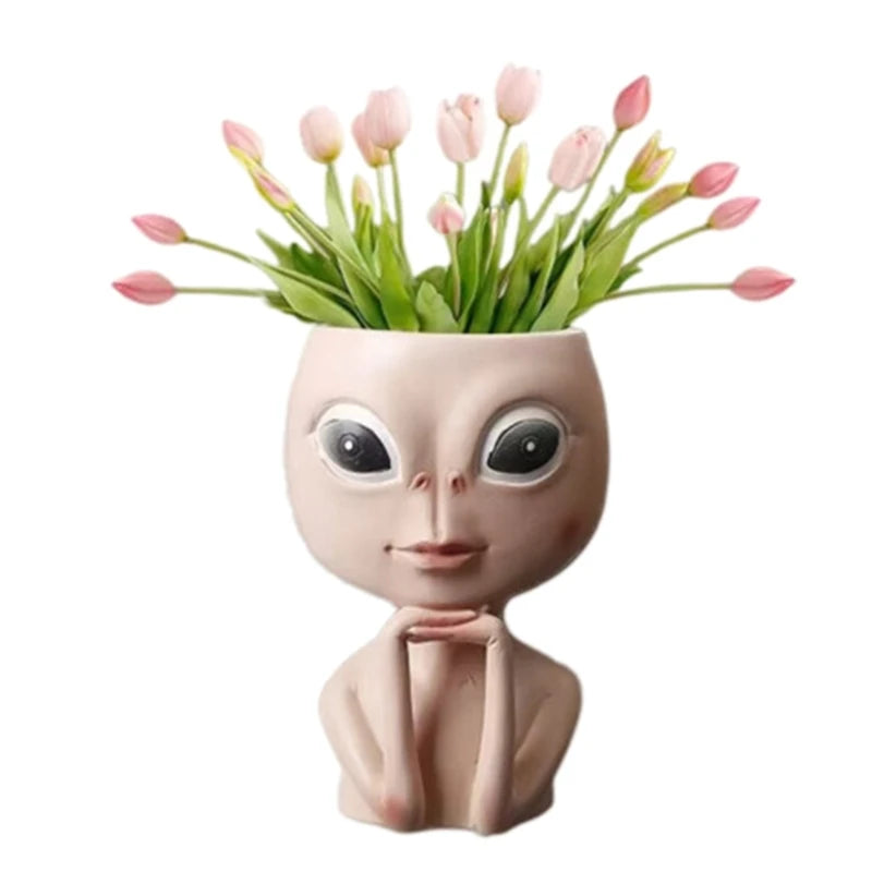 Alien Gypsum Silicone Mold for DIY Succulents Concrete Flower Pot