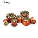 Bamboo Wood Ear Plugs Gauges Earrings Flesh Tunnel Expander Piercing Stretcher