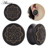 Bamboo Wood Ear Plugs Gauges Earrings Flesh Tunnel Expander Piercing Stretcher