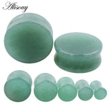Hematite Stone Ear Plugs Organic Flesh Tunnels Pair