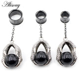 Dragon Claw Stainless Steel Ear Hangers Gauges 6-25mm