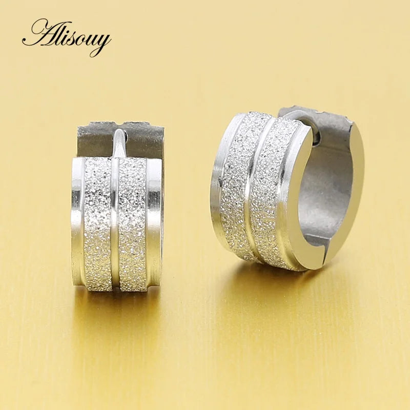 Small Stainless Steel Hoop Earrings Men Women Circle Jewelry