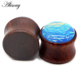 Wood Flesh Tunnels Ear Gauges 8-25mm Hollow Body Piercing Jewelry