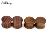 Wood Flesh Tunnels Ear Gauges 8-25mm Hollow Body Piercing Jewelry
