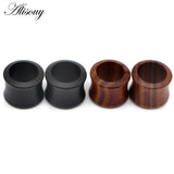 Wood Flesh Tunnels Ear Gauges 8-25mm Hollow Body Piercing Jewelry