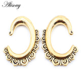 316L Stainless Steel C Pattern Lace Ear Weights Expander Stretcher Plugs