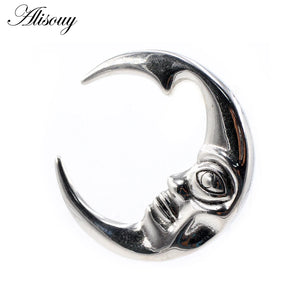 316L Stainless Steel Moon Human Face Ear Weights Plug