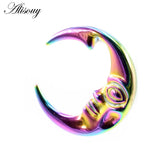 316L Stainless Steel Moon Human Face Ear Weights Plug