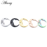 316L Stainless Steel Moon Human Face Ear Weights Plug