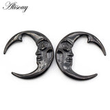 316L Stainless Steel Moon Human Face Ear Weights Plug