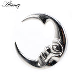 316L Stainless Steel Moon Human Face Ear Weights Plug