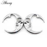 316L Stainless Steel Moon Human Face Ear Weights Plug