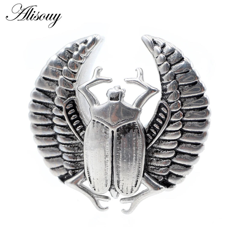 Stainless Steel Beetles Wings Ear Tunnel Plug Gauges Earrings
