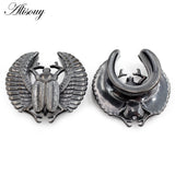 Stainless Steel Beetles Wings Ear Tunnel Plug Gauges Earrings