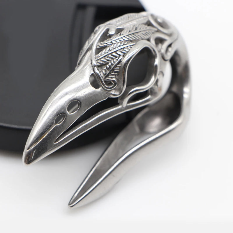 Bird Skull Head Stainless Steel Ear Plugs Tunnel Gauges Expander
