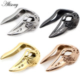 Bird Skull Head Stainless Steel Ear Plugs Tunnel Gauges Expander