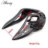 Bird Skull Head Stainless Steel Ear Plugs Tunnel Gauges Expander