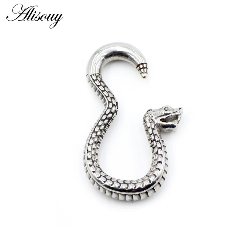 Steel Snake Hanging Ear Weights Earrings Stretcher Gauges Expander