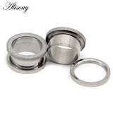 Glitter Frosted Rose Ear Plug Flesh Gauges Body Jewelry