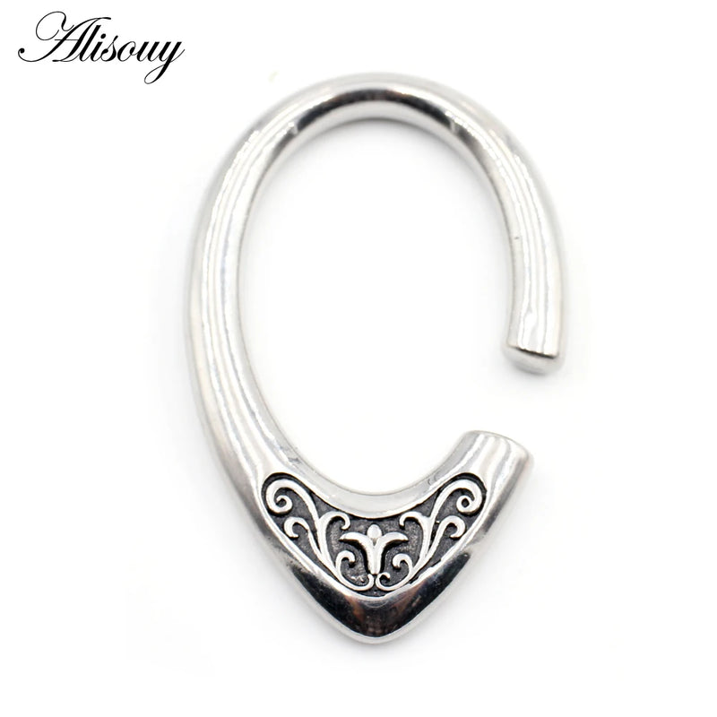HipHop Stainless Steel Ear Expander Plugs 6mm Body Jewelry Piercing