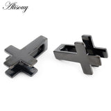 Stainless Steel Cross Ear Weight Hanger Expander Plugs Gauges Piercing Jewelry