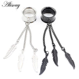 1PC Stainless Steel Ear Plugs Tunnel Expander Stretcher Gauges Earring