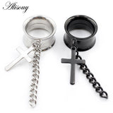 1PC Stainless Steel Ear Plugs Tunnel Expander Stretcher Gauges Earring