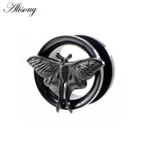 Stainless Steel Butterfly Ear Tunnels Flesh Expanders Earrings Piercing