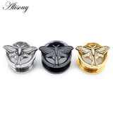 Stainless Steel Butterfly Ear Tunnels Flesh Expanders Earrings Piercing
